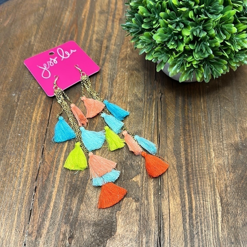 Layered Multi-Color Tassel Earrings